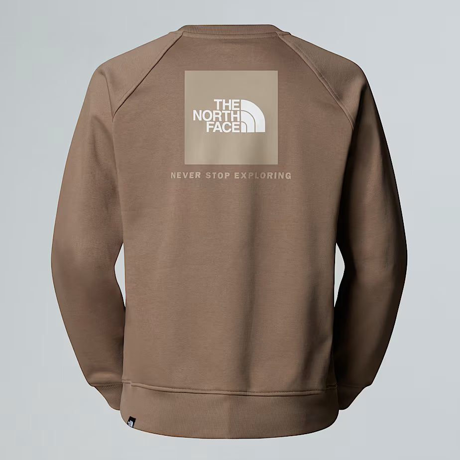 THE NORTH FACE NSE Raglan Box Sweatshirt for Men - MOCHA BROWN-MUSHROOM GRAY