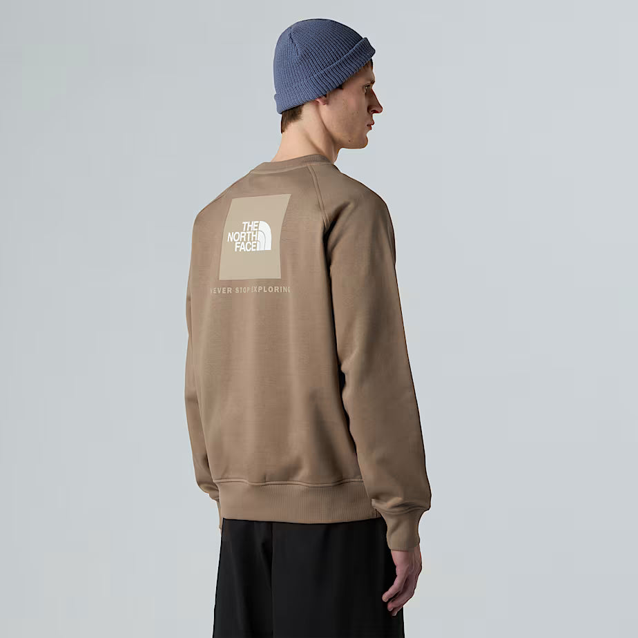 THE NORTH FACE NSE Raglan Box Sweatshirt for Men - MOCHA BROWN-MUSHROOM GRAY