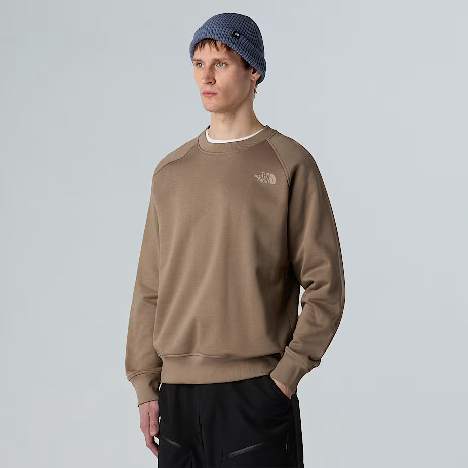THE NORTH FACE NSE Raglan Box Sweatshirt for Men - MOCHA BROWN-MUSHROOM GRAY