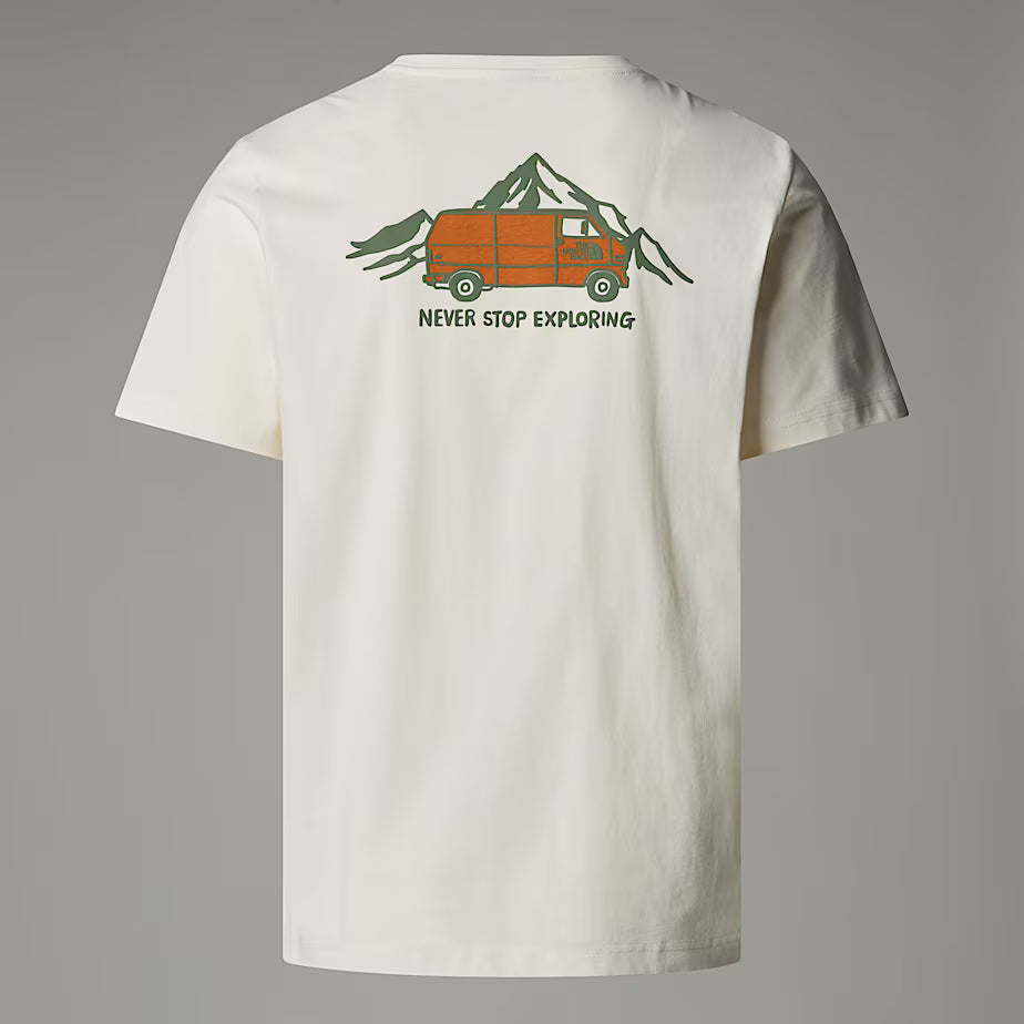 The North Face – T-shirt Outdoor Graphic da Uomo BIANCO DUNE