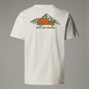 The North Face – T-shirt Outdoor Graphic da Uomo BIANCO DUNE
