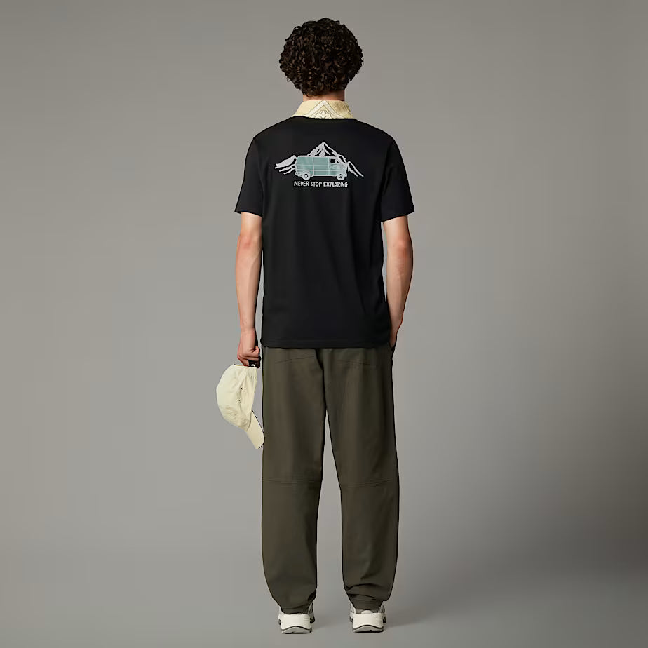 The North Face – T-shirt Outdoor Graphic da Uomo NERO