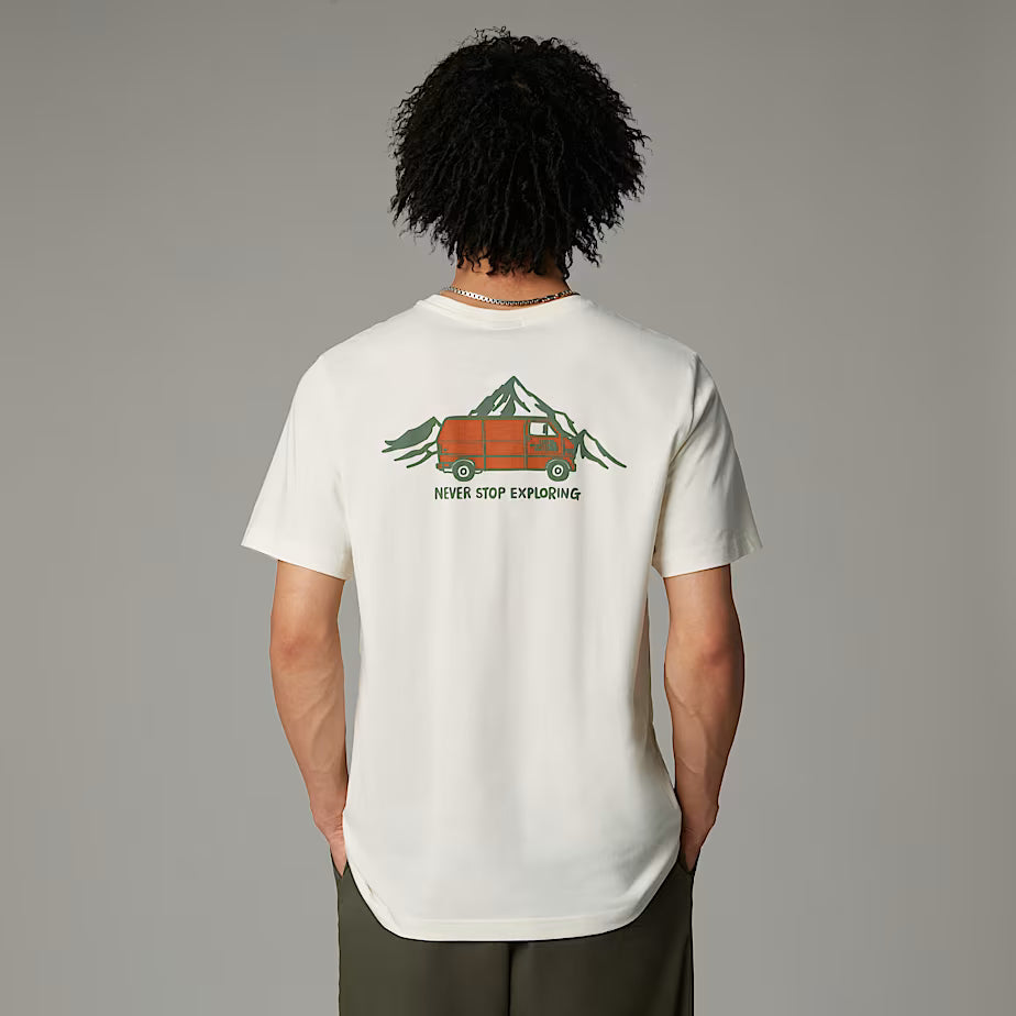 The North Face – T-shirt Outdoor Graphic da Uomo BIANCO DUNE