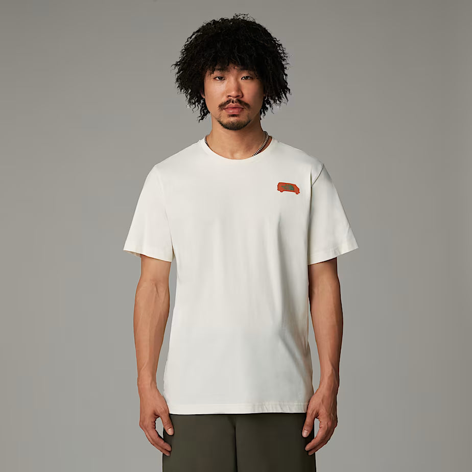 The North Face – T-shirt Outdoor Graphic da Uomo BIANCO DUNE