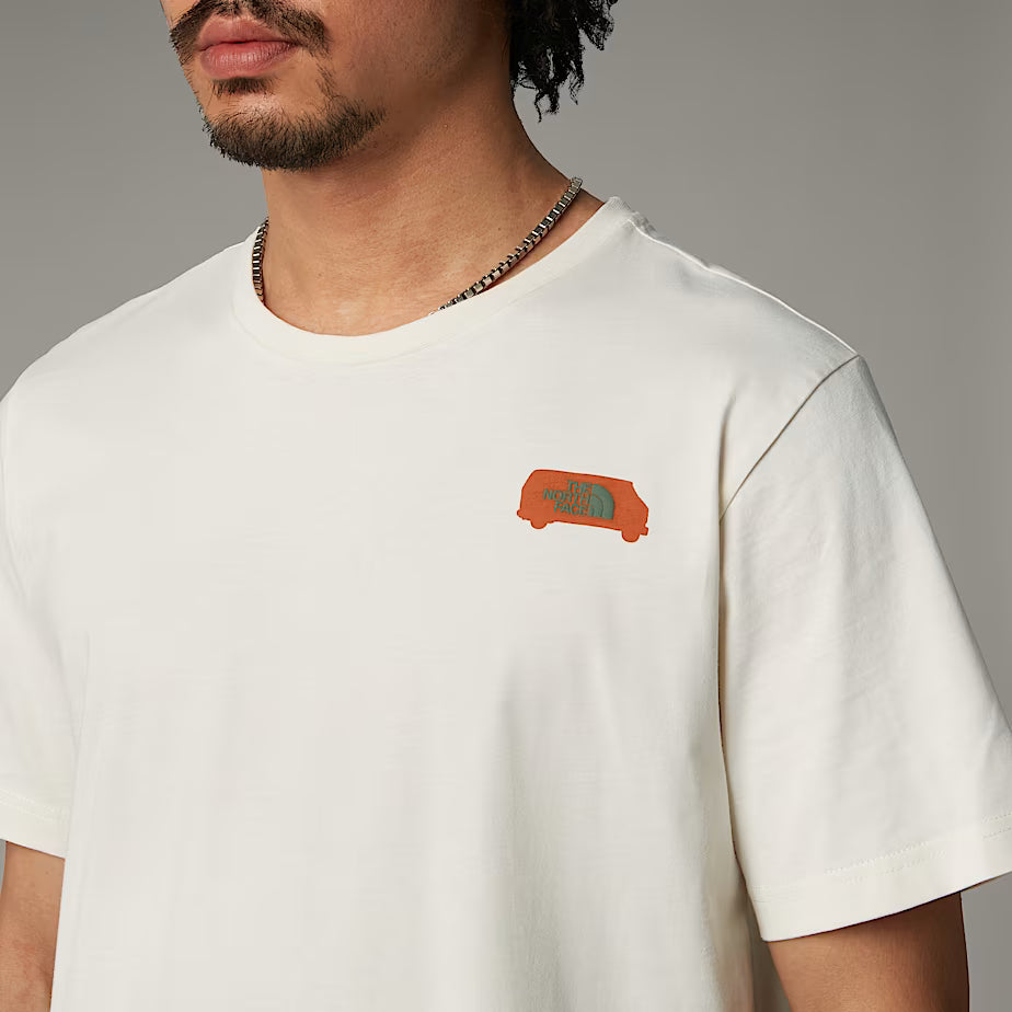 The North Face – T-shirt Outdoor Graphic da Uomo BIANCO DUNE