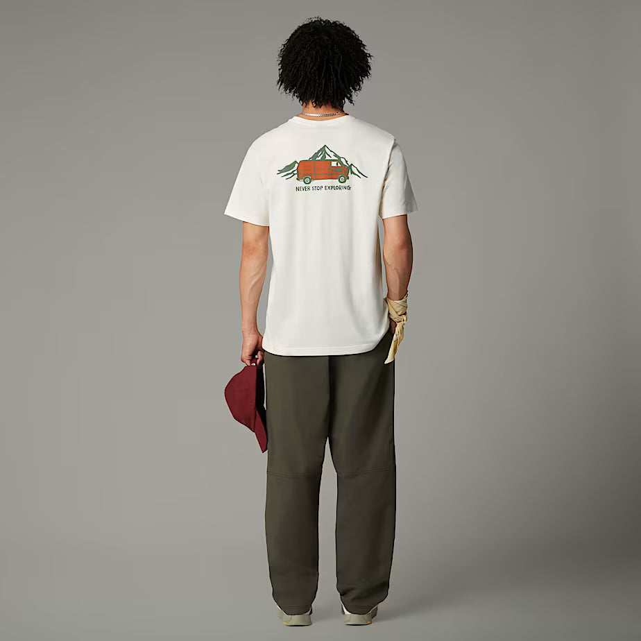 The North Face – T-shirt Outdoor Graphic da Uomo BIANCO DUNE