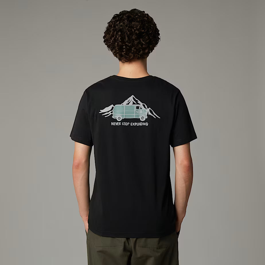 The North Face – T-shirt Outdoor Graphic da Uomo NERO