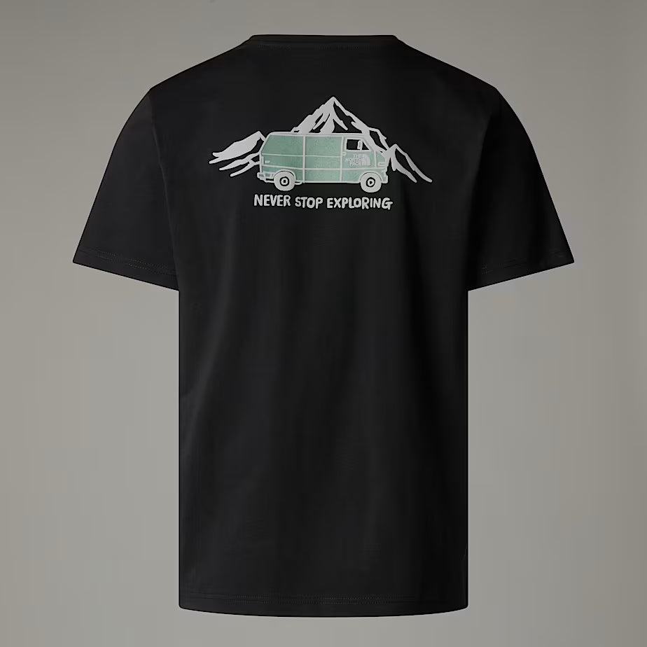 The North Face – T-shirt Outdoor Graphic da Uomo NERO