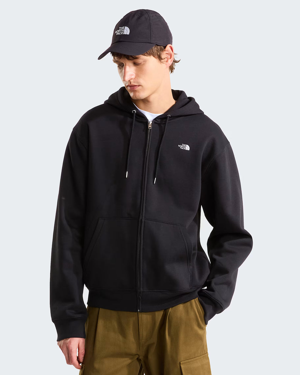 The North Face  Essential Simple Dome Relaxed Full-Zip Hoodie – Black