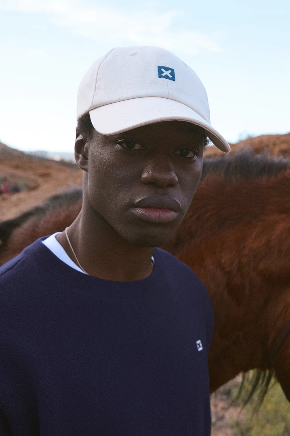 🧢 Blue Banana Off-White Nature Cap