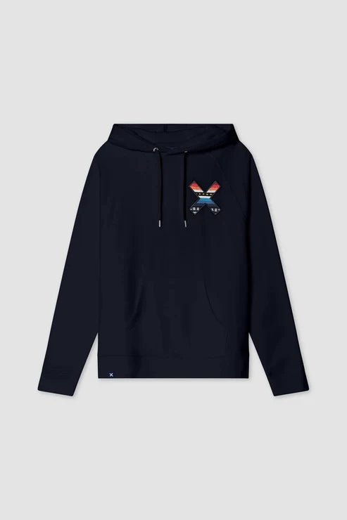 Felpa con Cappuccio in Cotone Biologico Blue Banana - Navy