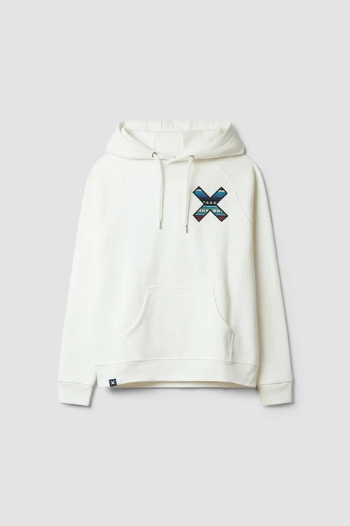 Felpa con Cappuccio in Cotone Biologico Blue Banana - Off-White