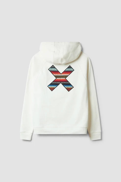 Felpa con Cappuccio in Cotone Biologico Blue Banana - Off-White