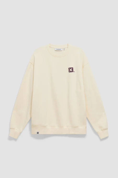 Blue Banana Off-White Puffy Crew – Felpa Oversize in Cotone Biologico 400 GSM