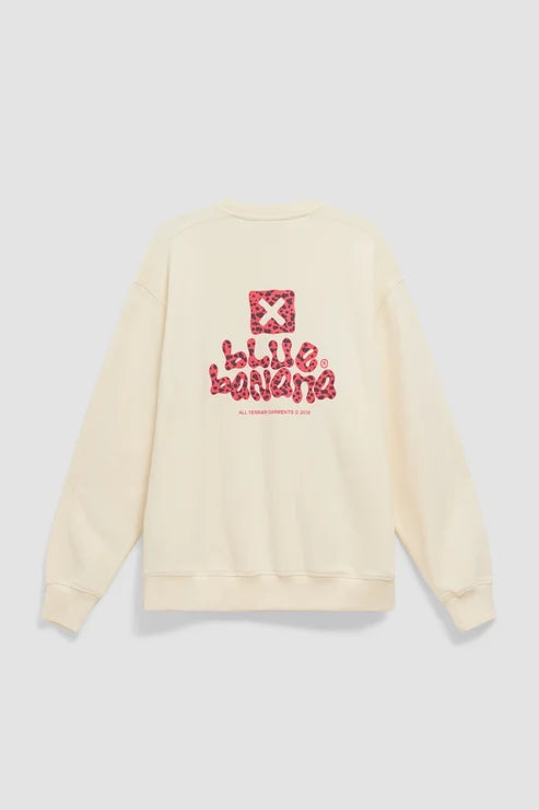 Blue Banana Off-White Puffy Crew – Felpa Oversize in Cotone Biologico 400 GSM