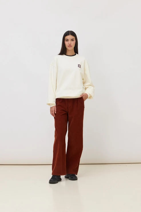 Blue Banana Off-White Puffy Crew – Felpa Oversize in Cotone Biologico 400 GSM