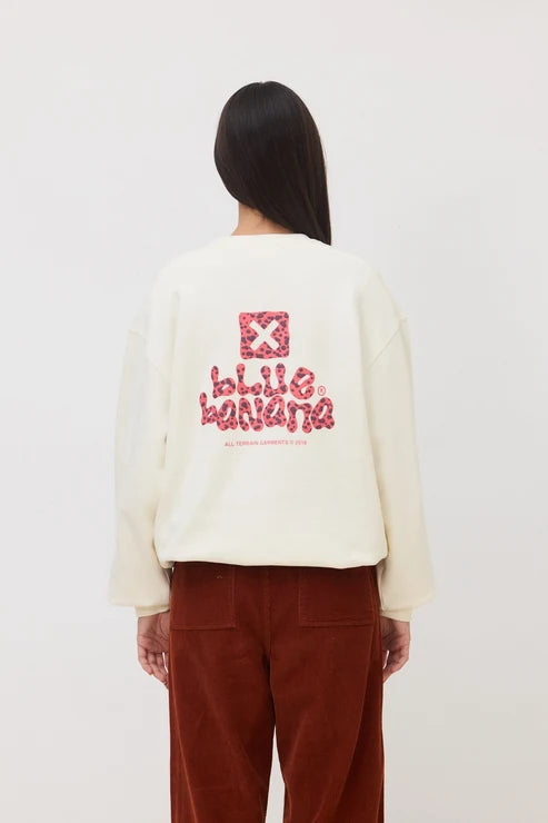 Blue Banana Off-White Puffy Crew – Felpa Oversize in Cotone Biologico 400 GSM