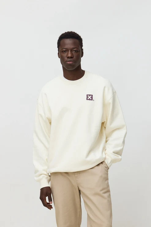 Blue Banana Off-White Puffy Crew – Felpa Oversize in Cotone Biologico 400 GSM