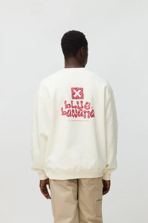 Blue Banana Off-White Puffy Crew – Felpa Oversize in Cotone Biologico 400 GSM
