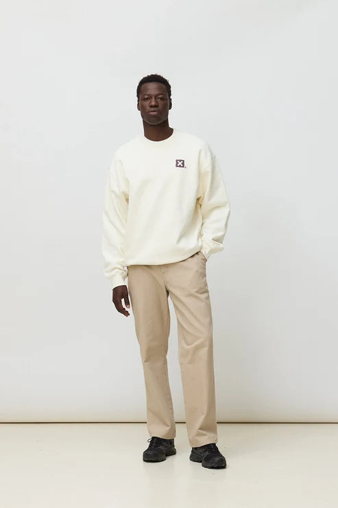 Blue Banana Off-White Puffy Crew – Felpa Oversize in Cotone Biologico 400 GSM