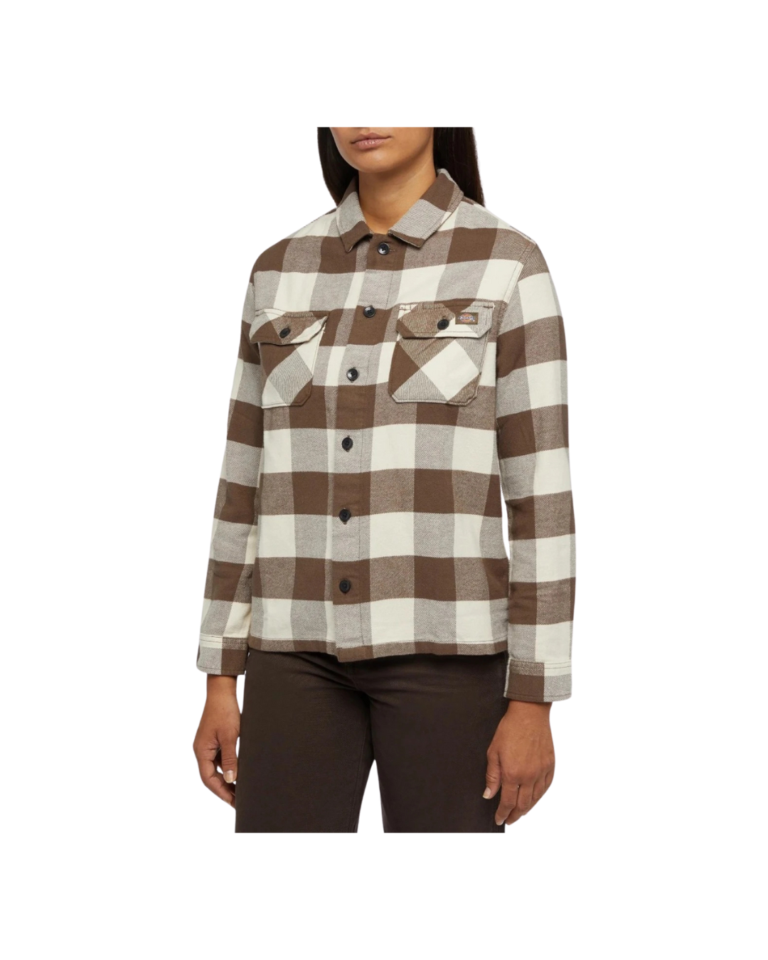 Camicia DICKIES New Sacramento LS Donna  White/Brown