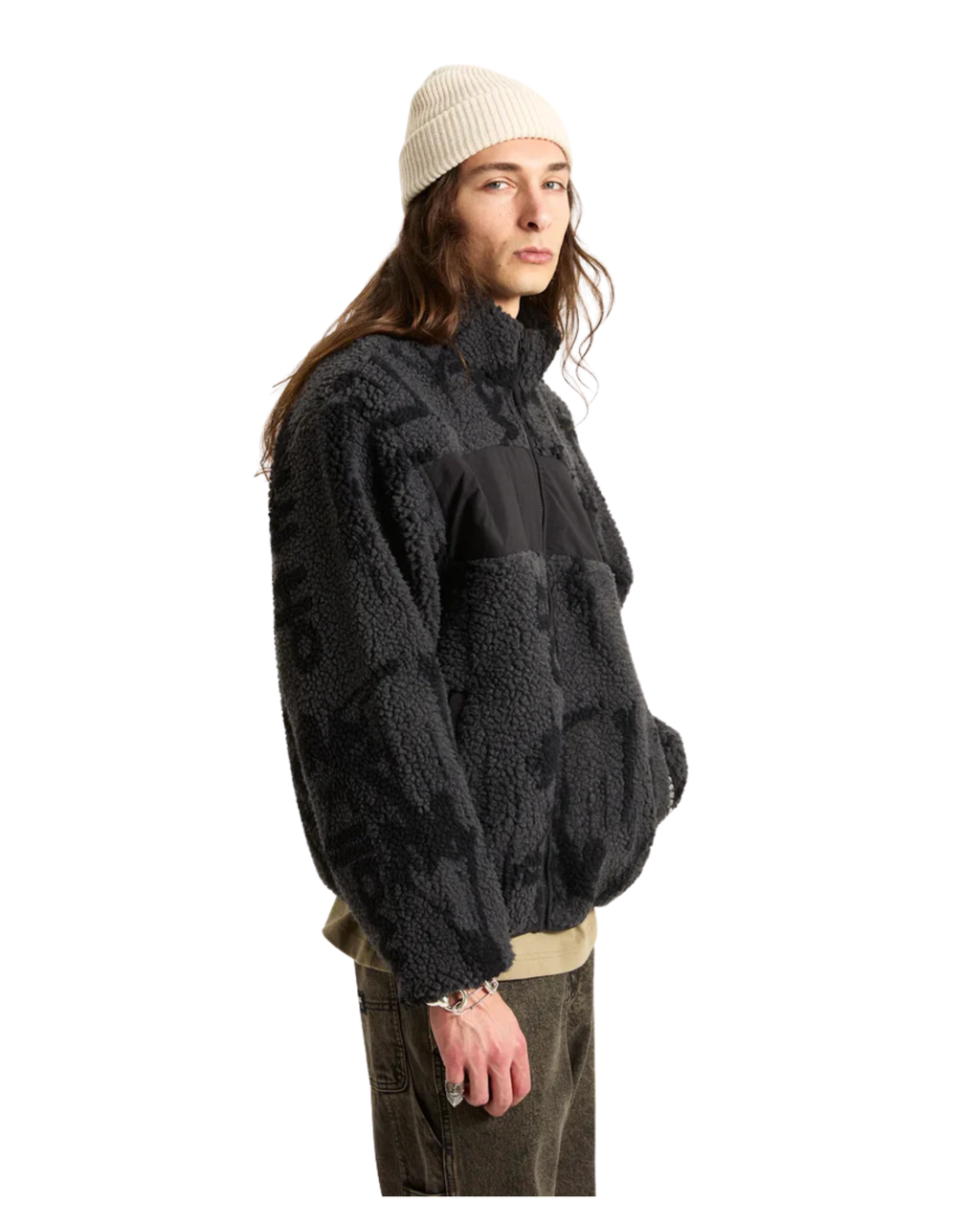 Giacca VANS Stiller Sherpa Full Zip  ASPHALT/BLACK