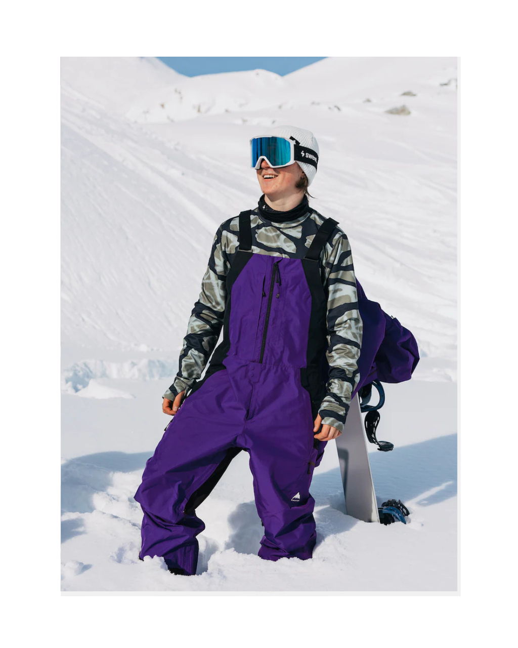 Salopette da Snowboard BURTON  Reserve GORE-TEX 2L Bib Prism Violet True Black