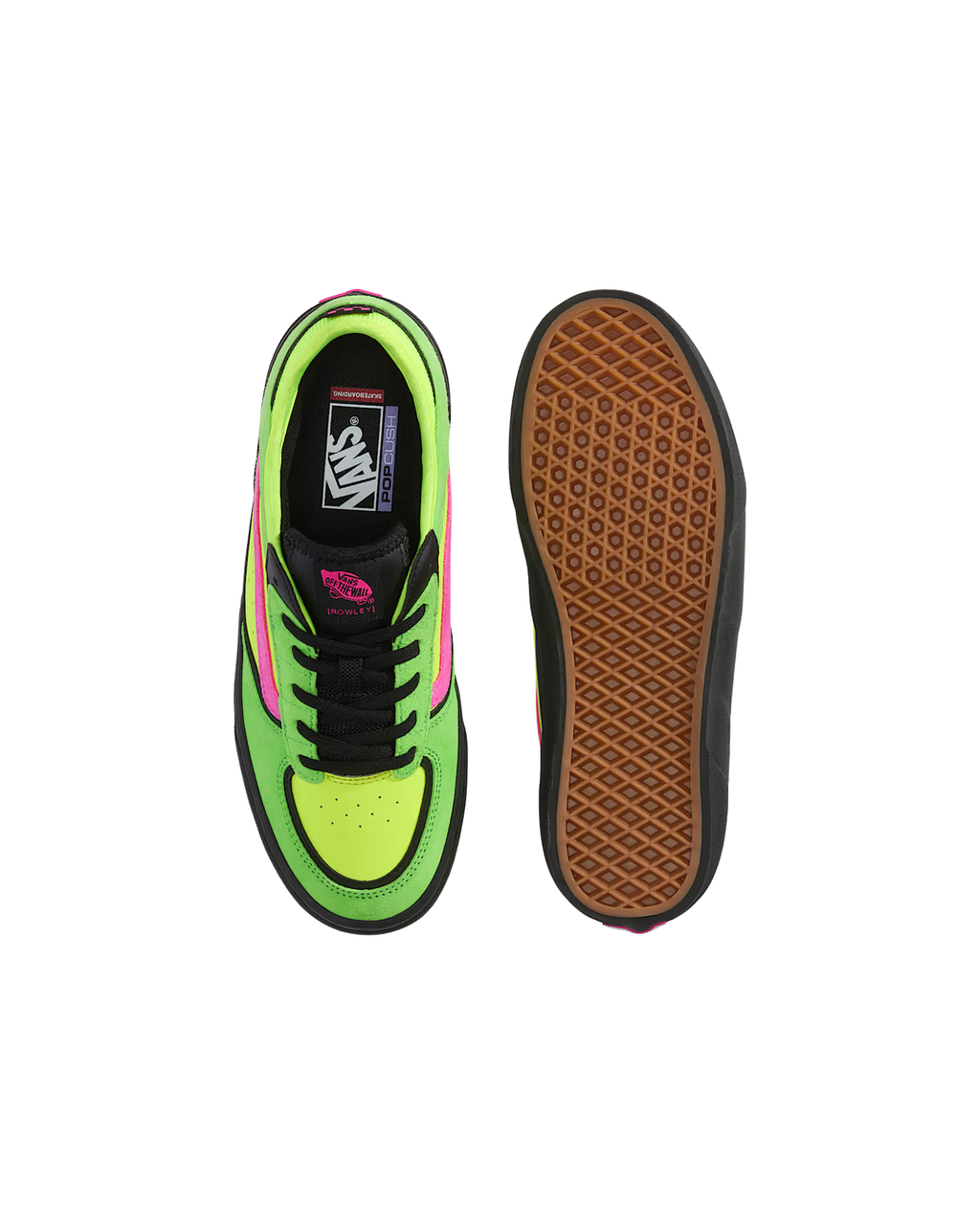 Scarpe VANS Skate Rowley Neon Pink Green
