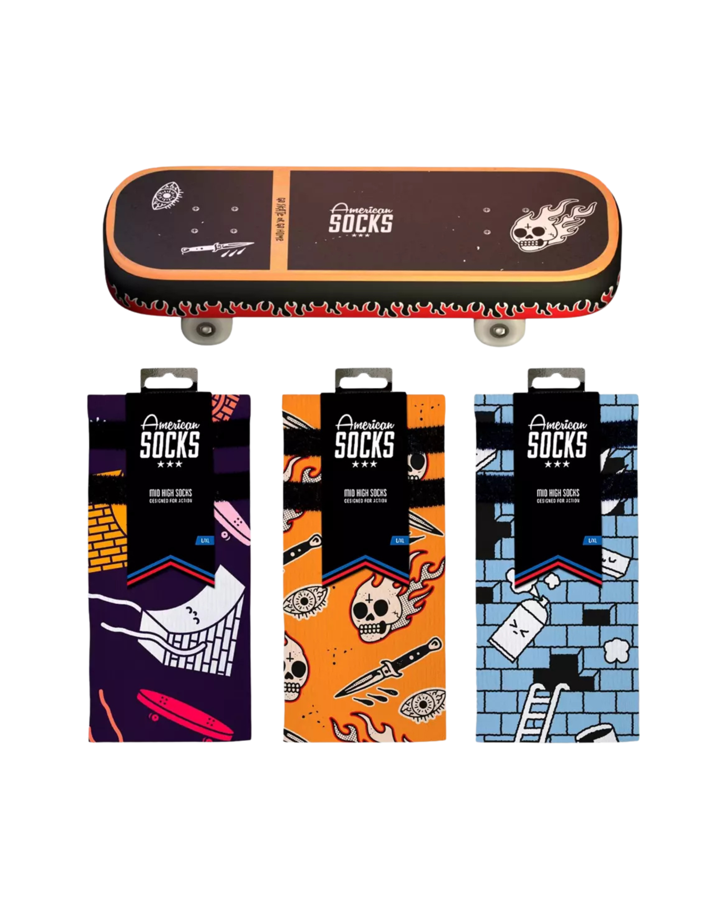 Calze AMERICAN SOCKS Skateboard Giftbox