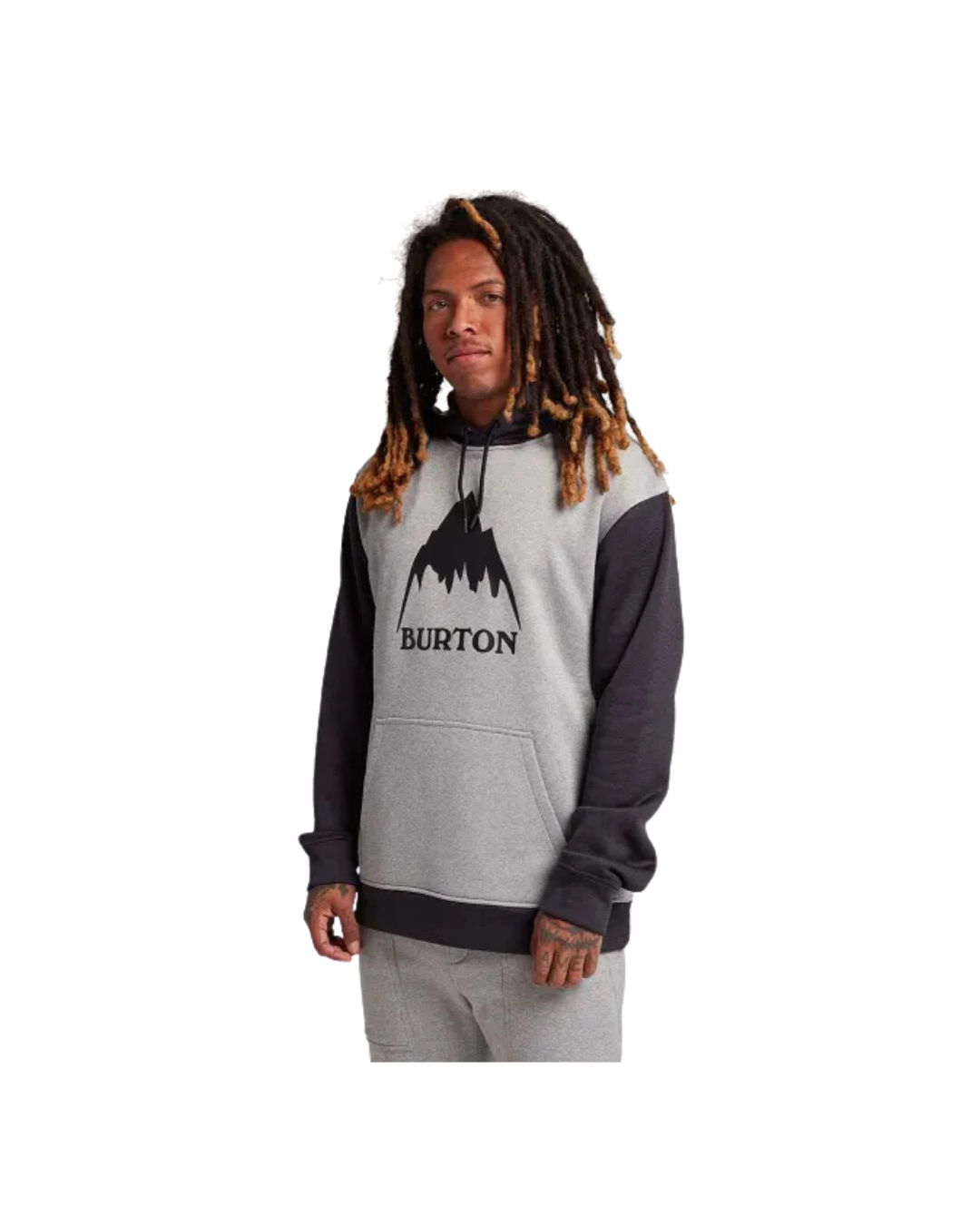 Felpa BURTON  M Oak Pullover Hoodie – Gray Heather / True Black
