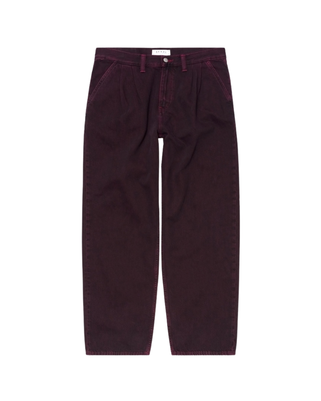 Pantaloni EDWIN Bamba Pant - Black - red plum overdyed