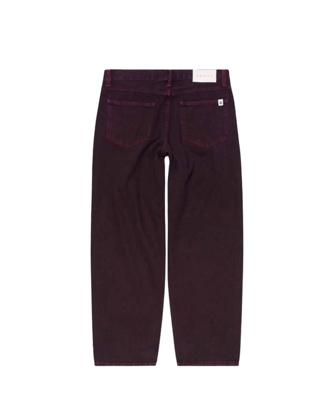 Pantaloni EDWIN Bamba Pant - Black - red plum overdyed