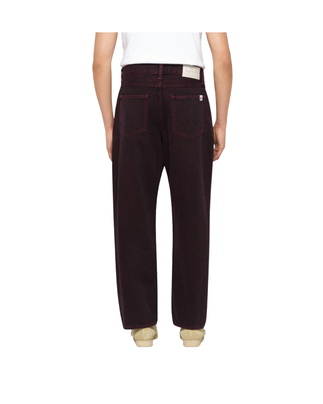 Pantaloni EDWIN Bamba Pant - Black - red plum overdyed