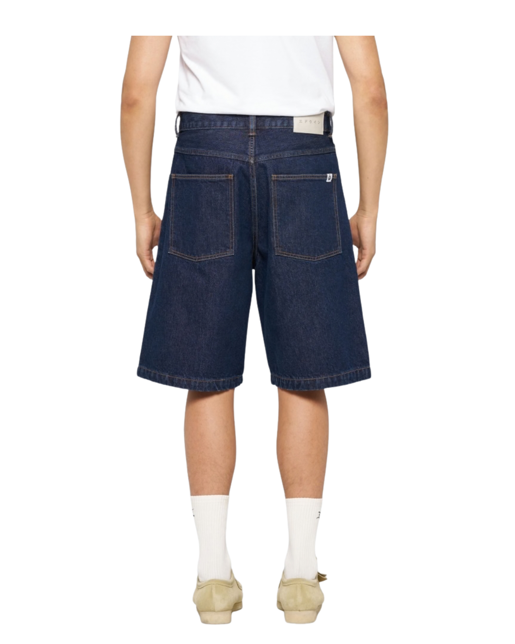 Bermuda EDWIN Worker Short - Dark Marble Wash