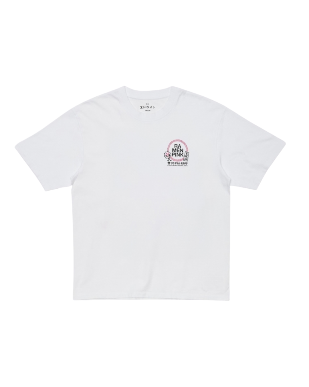 T-shirt EDWIN Ramen Pink T-Shirt - White