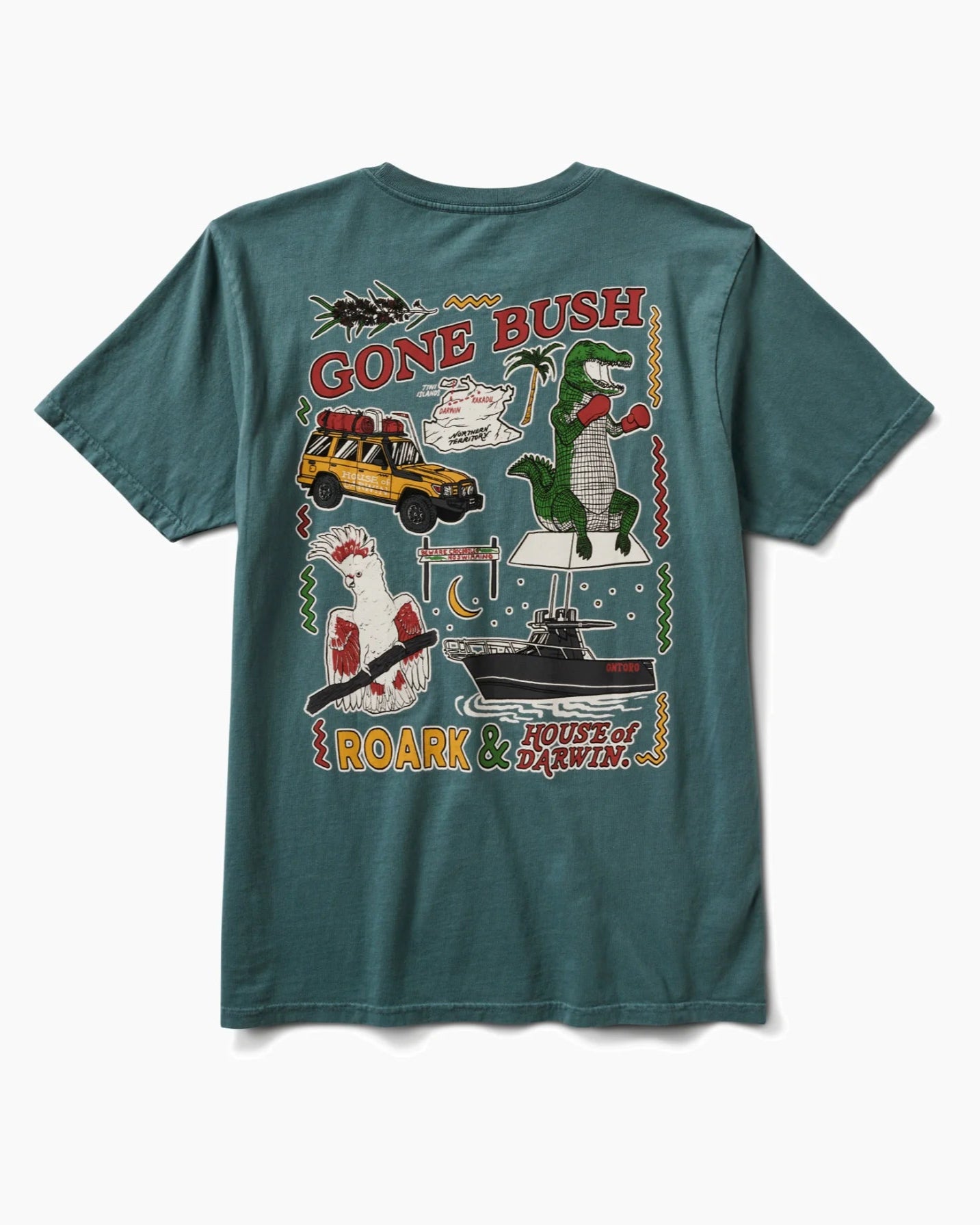 ROARK HOD Postcard FOREST GREEN T-shirt