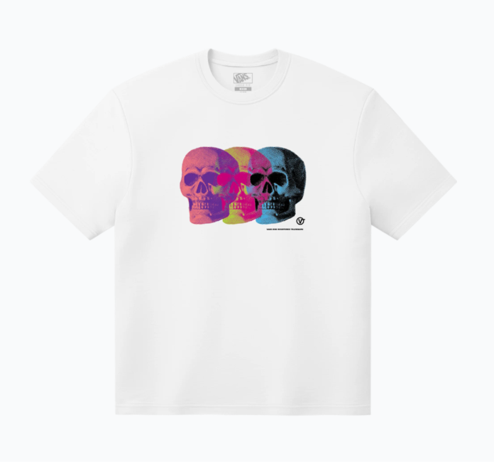 💀 Vans Bone Head Loose T-Shirt – Maglietta Unisex - White