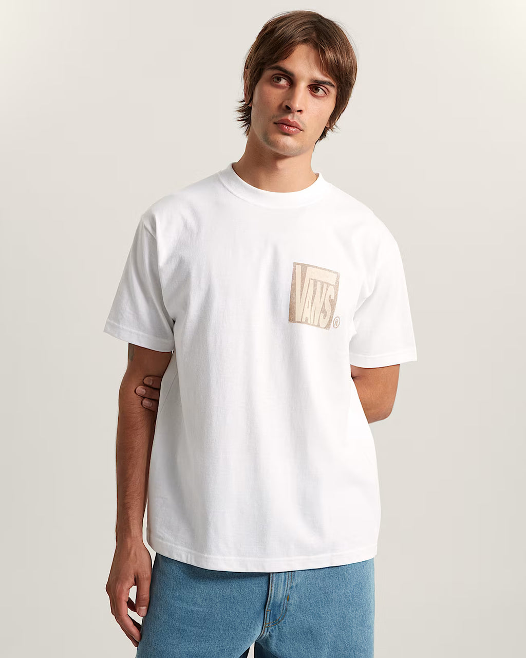 👕 Vans Stretch Stack Crackle T-Shirt – Maglietta Unisex - White