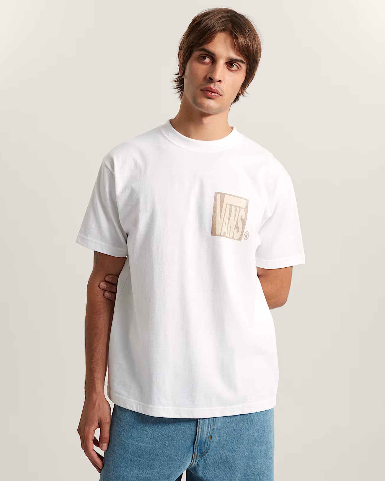 👕 Vans Stretch Stack Crackle T-Shirt – Maglietta Unisex - White