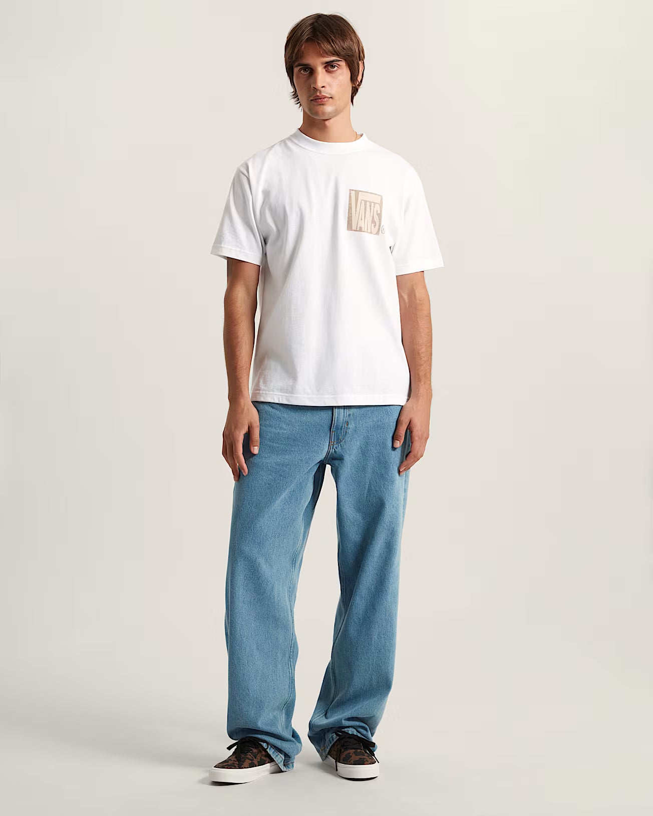 👕 Vans Stretch Stack Crackle T-Shirt – Maglietta Unisex - White