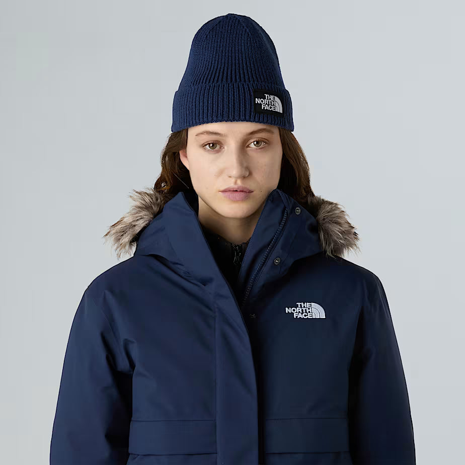 THE NORTH FACE Cuffed Beanie with Box Logo - SUMMIT NAVY