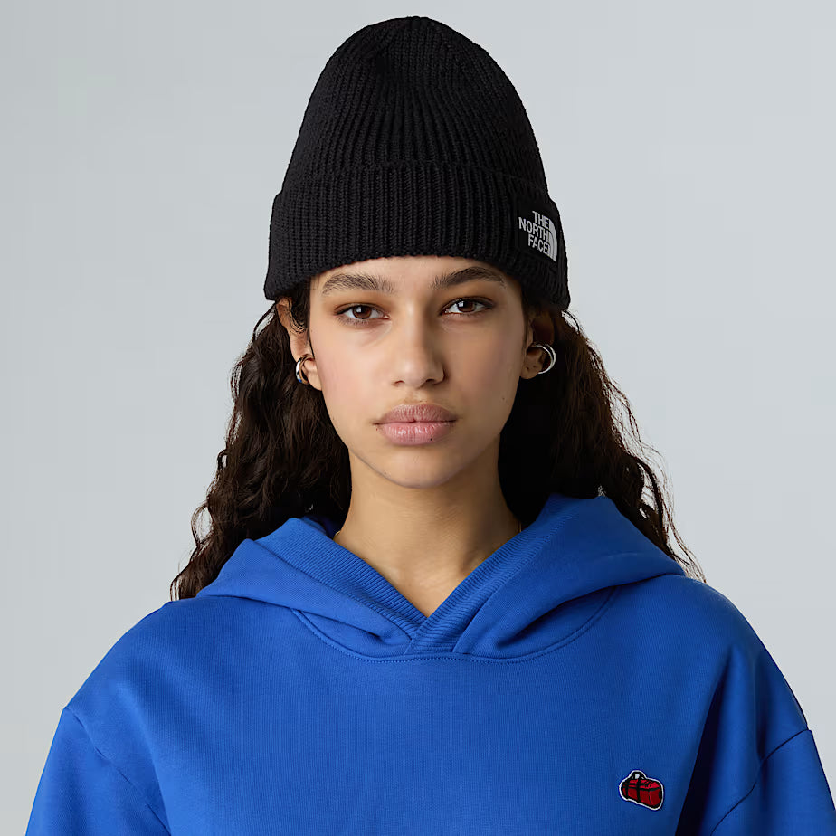 Berretto THE NORTH FACE con Risvolto e Logo Box - TNF BLACK