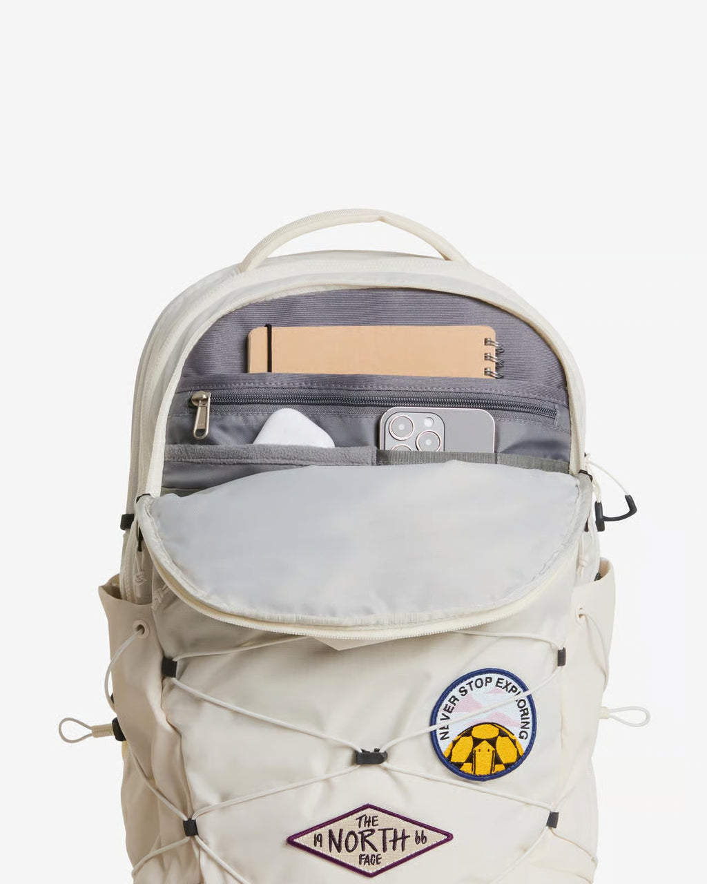 Zaino The North Face Borealis Patch 21L - White Dune - Patch