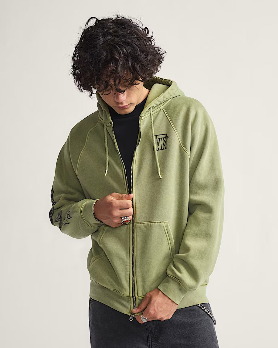 Felpa con cappuccio VANS TeamTeam Zip Hoodie - LODEN GREEN