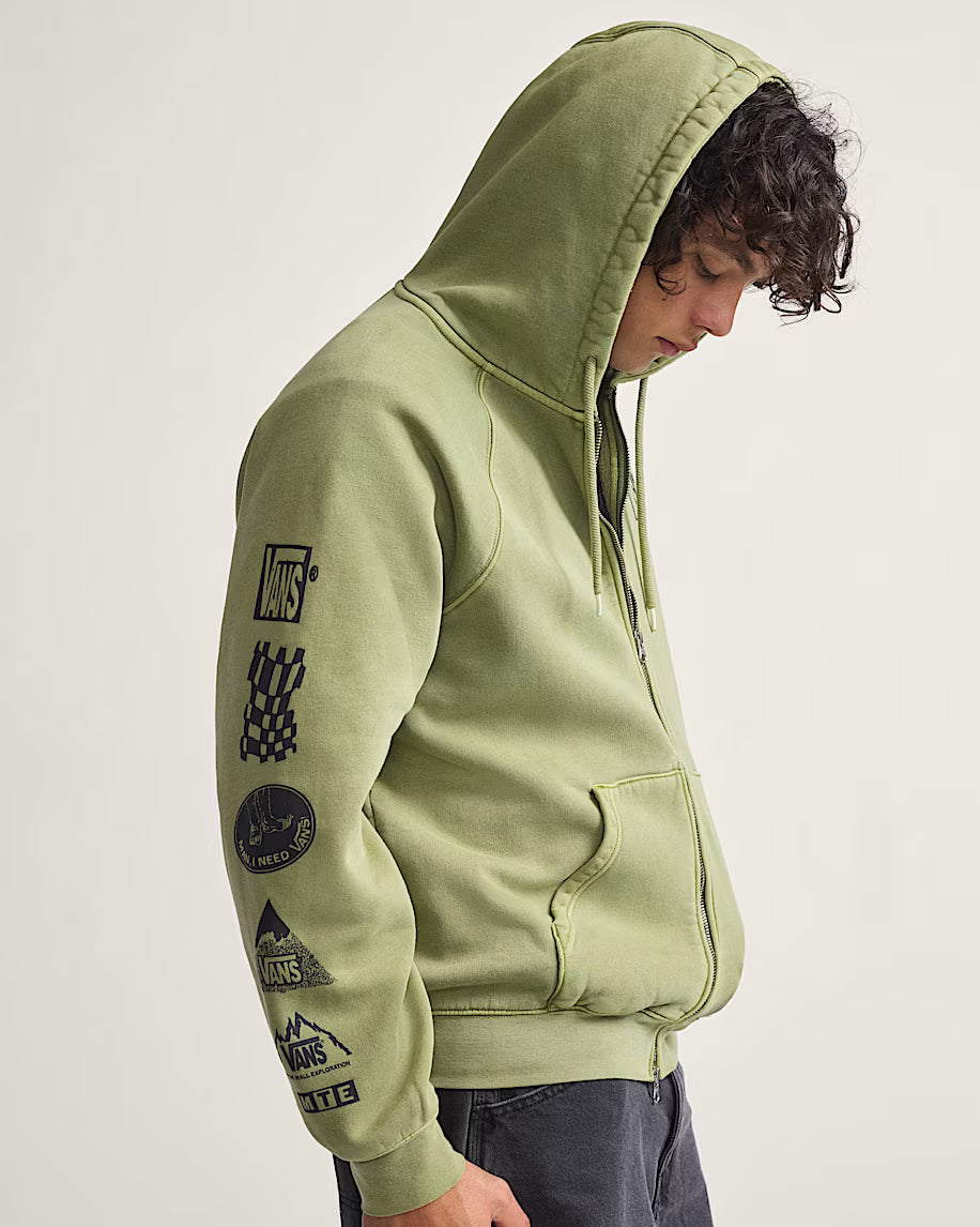 VANS Team Zip Hoodie - LODEN GREEN