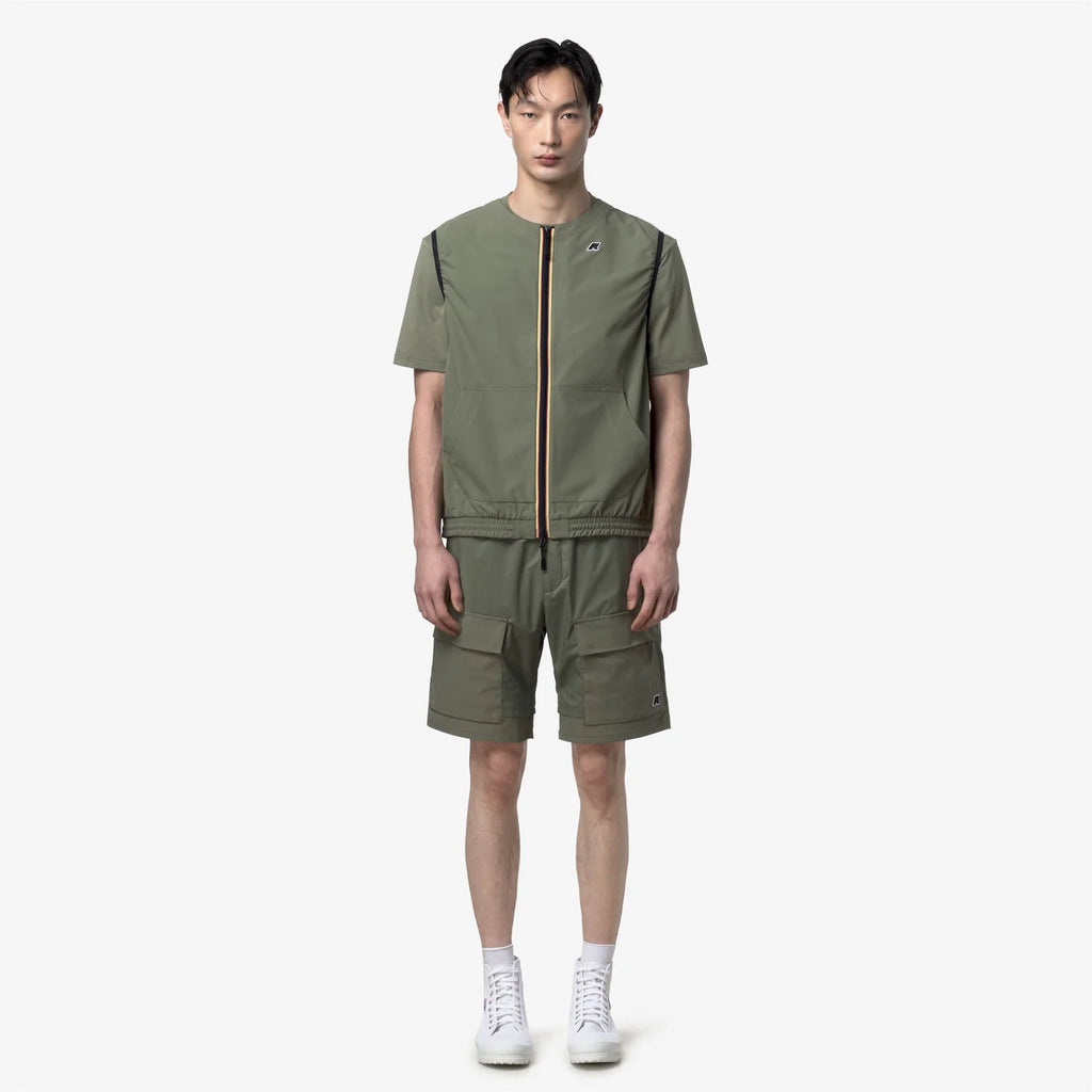 K-Way SISEL – Gilet Uomo Fleece Stretch Outdoor - Green Lichen