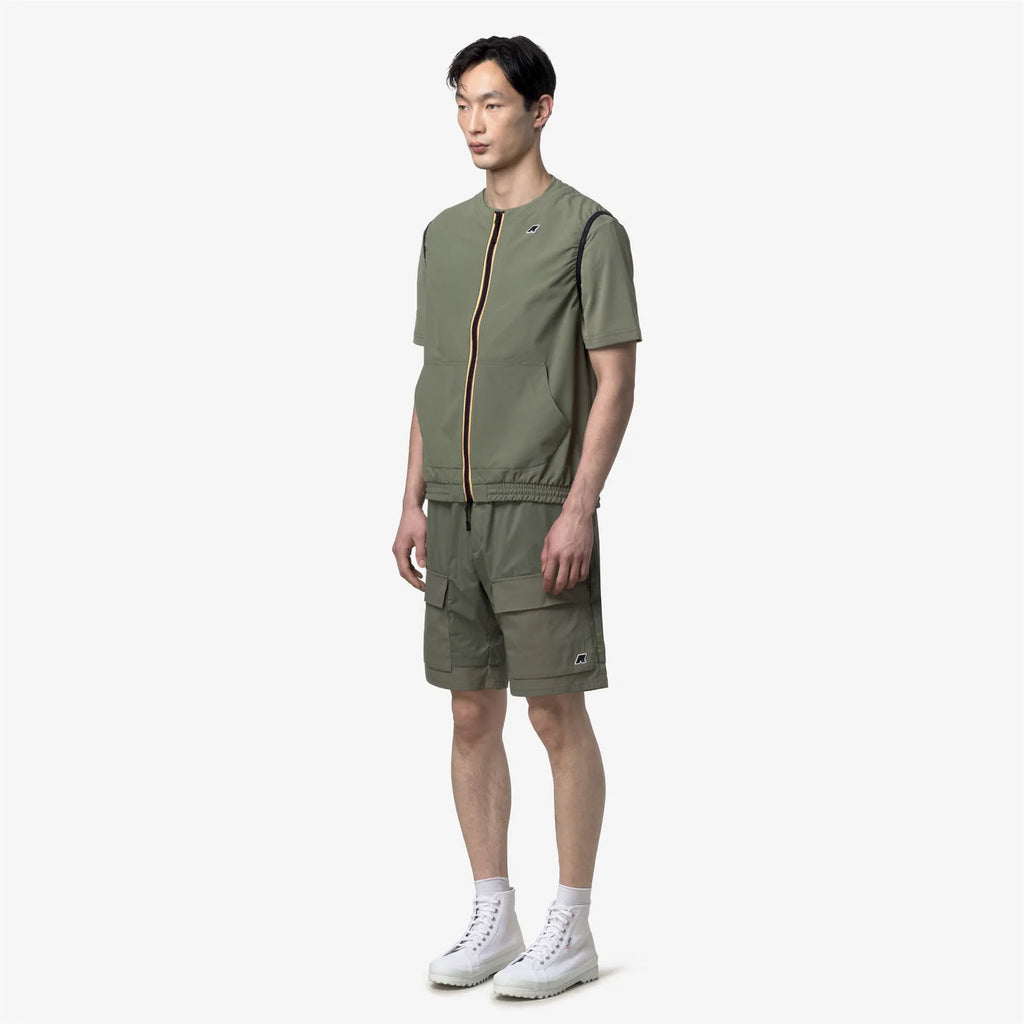 K-Way SISEL – Gilet Uomo Fleece Stretch Outdoor - Green Lichen