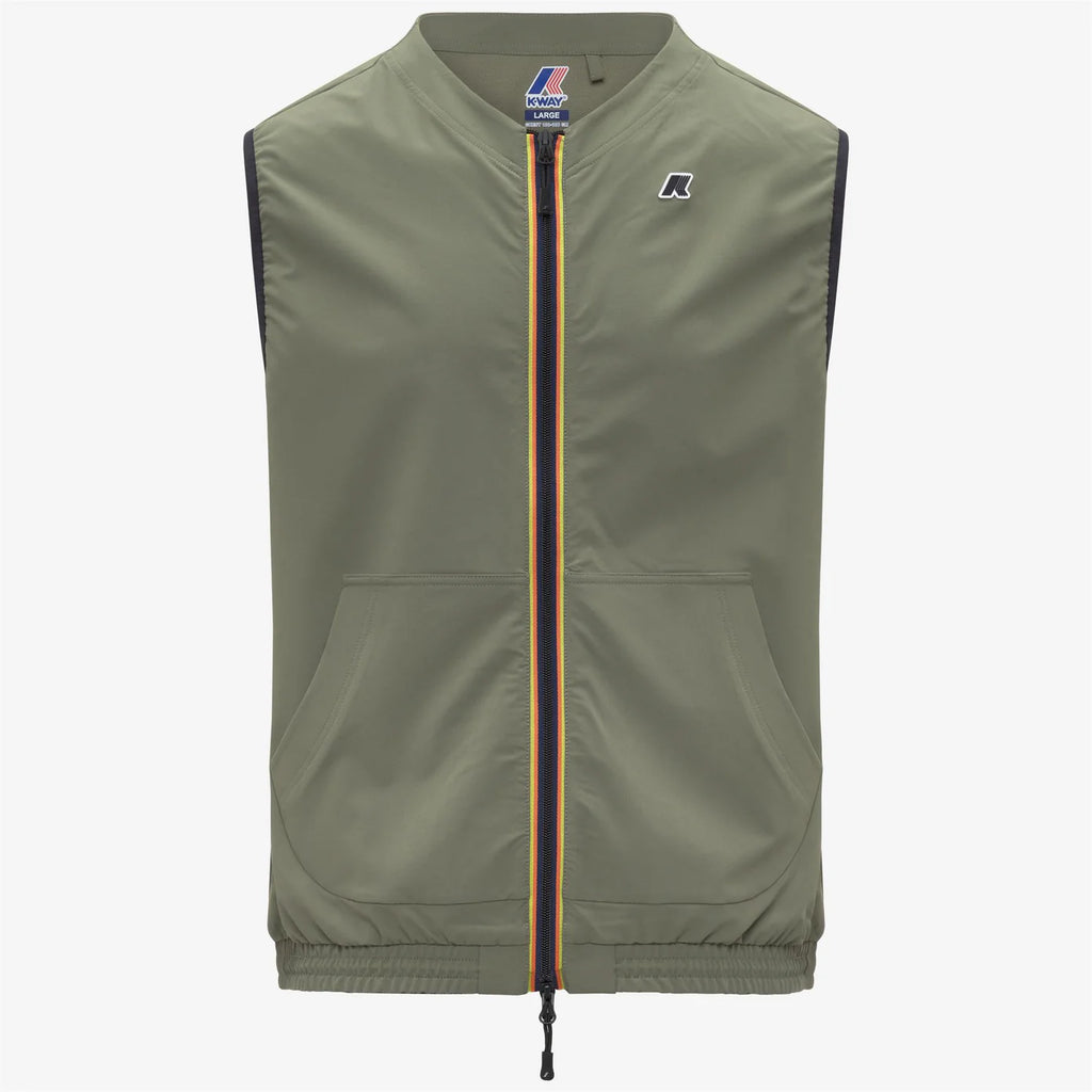 K-Way SISEL – Gilet Uomo Fleece Stretch Outdoor - Green Lichen