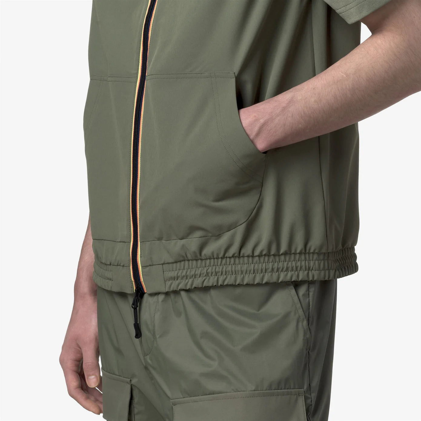 K-Way SISEL – Gilet Uomo Fleece Stretch Outdoor - Green Lichen