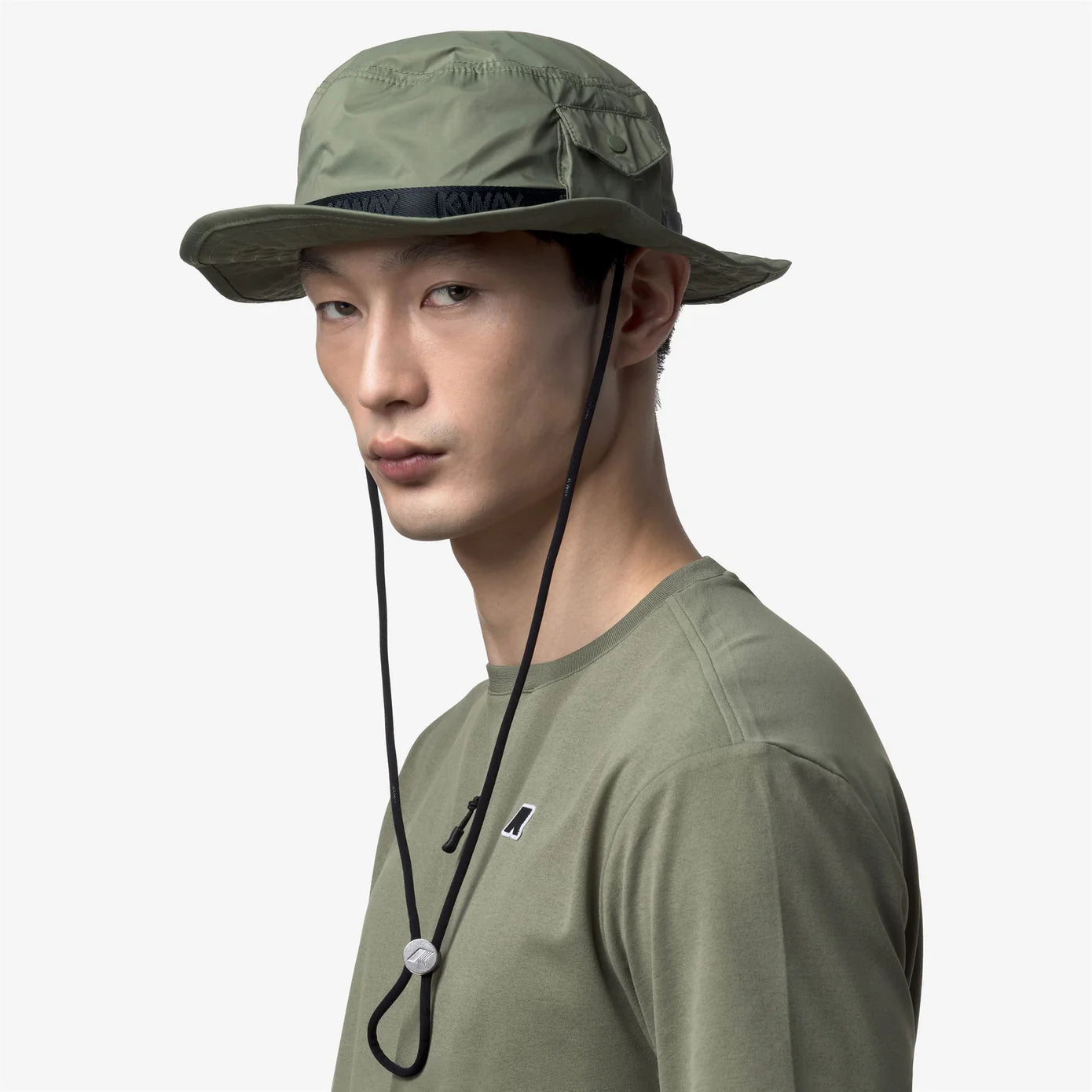 K-Way THABOR – Bucket Hat Tecnico Impermeabile Unisex - Green Lichen